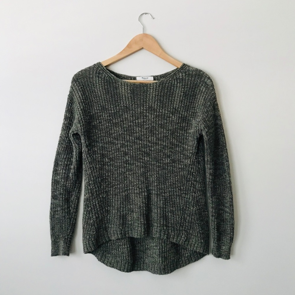 Madewell forest green sweater